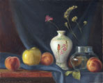 Still Life With Peaches, oil, 12x16 (30x40 cm)
